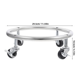 Luxshiny Movable Propane Cylinder Base Propane Tank Stand Dolly with Brake Wheel Gas Cylinder Fixed Shelf for Cylinder Consignment and Stationary Storage Used to Carry Buckets