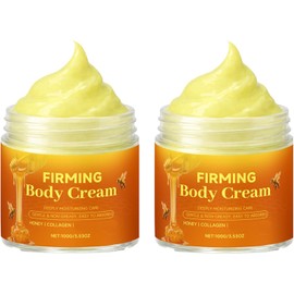 Crema corporal reafirmante con colágeno y retinol de abeja Crema facial antiedad con retinol Cremas reafirmantes miel Hidratante corporal ligero Hidratación profunda, cuidado no graso (2pcs)
