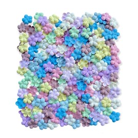 200 Pcs Handmade Mulberry Paper Stephania Venosa Flowers Petals 15x15 mm Scrapbooking Wedding DIY Craft Supplies Card Artificial Flowers (Pastel Colors)