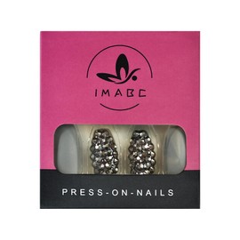 Pure Color Matte False Nails Press Ons Medium Coffin Artificial Acrylic Full Rhinestones Fake Nail Tips&accessories Glue Sticker Mini File For Salon Manicure Fingernail Art