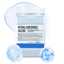 Jelly Mask for Face Professional Hydrating and Moisturizing Peel-Off Gel Face Skin Care Deep Glow Professional Spa Use for All Types 23 Fl Oz (Hyaluronic Acid) Rose / 얼굴용 젤리 마스크 전문가 수분 공급 및 보습 필오프 젤 페이스 피부 관리 깊은 광채 모든 타입을 위한 전문 스파 사용 23 Fl Oz (히알루론산) Rose