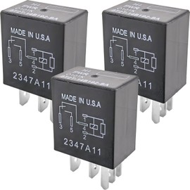 3-Pack 8T2T-14B192-BA Relay - 40A 12VDC 5-Pin SPDT Automotive Relay - Compatible with Select Ford/Lincoln Vehicles (for F-150, Navigator) - Fixes Headlights, Fuel Pump & P0699/P0230 Codes