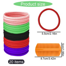 MOLZINY Pack of 40 Anti-Louse Hair Bobbles with Extra Fine Tooth Comb Against Head Lice Natural and Effective Helps Prevent Lice Hair Scrunchie Elastic Band