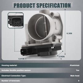 161198J100 Electronic Throttle Body for 2003-2008 Infiniti and Nissan Vehicles - 3.5L V6 Engine - FX35, G35, I35, M35, 350Z, Altima, Maxima, Murano, Quest - 2002-2009 - Replacement # 16119AL60C