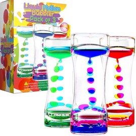 LIVOND Liquid Motion Bubbler Sensory Timer, 2 Minute – Big Calming Sensory Bubble Toy for Kids with Autism ADHD Anxiety or Special Needs  (3 Pack)