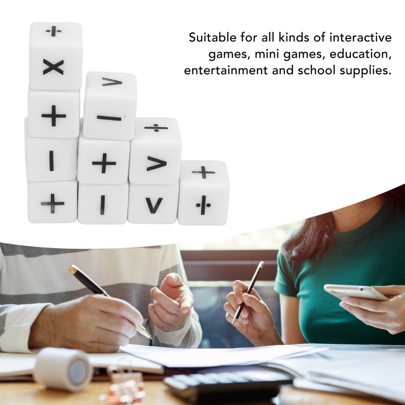 20pcs Teaching Dice Set Math Operation Dice Mathematical Operation Dices