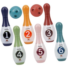 BE POSITIVE Juego de Bolos para Niños, Ideal para Interiores y Exteriores, Diversión en Familia, Set de Bolos Portátil