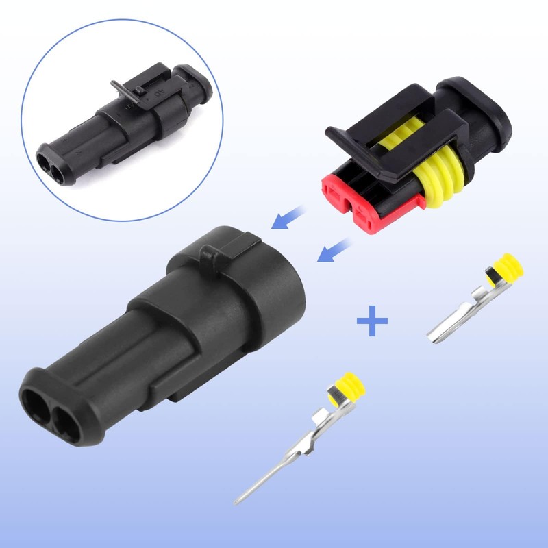 TOTSUN Pack of 352 Waterproof Car Cable Connectors Car Waterproof