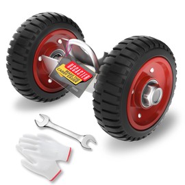 USCaster Rolling Gate Wheel,Sliding Gate Casters for Chain Link Gates or Metal Fence or Wooden Gate(8 inch,Red)