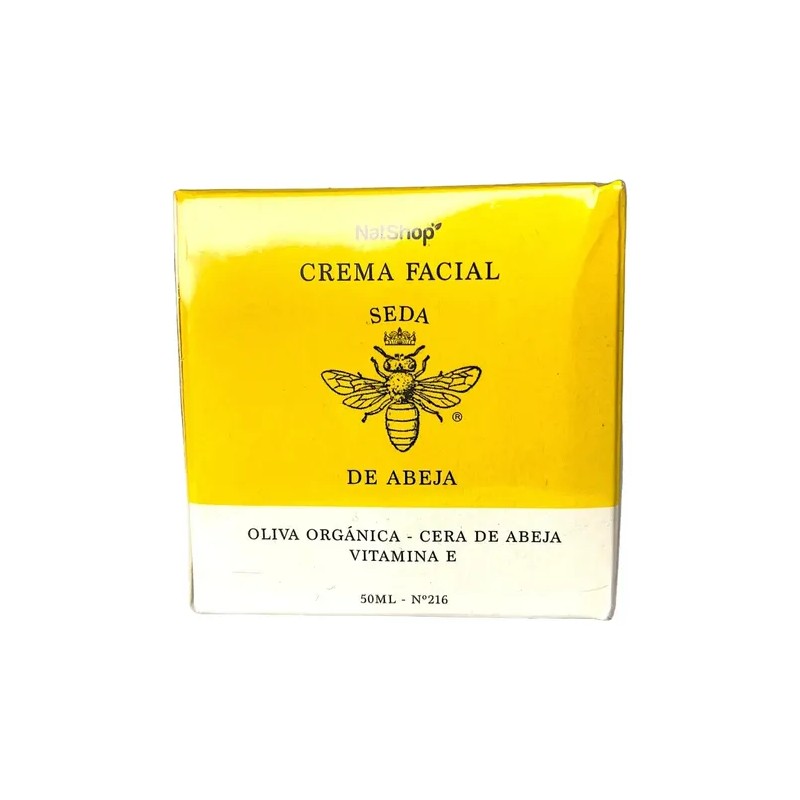 Crema Facial Natshop Seda de Abeja Con Vitamina E 50ml