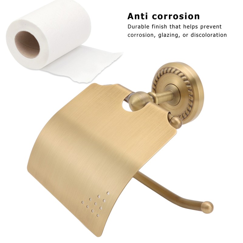 Wall Mounted Toilet Tissue Hanger Antique Twist Pattern Paper Towel
