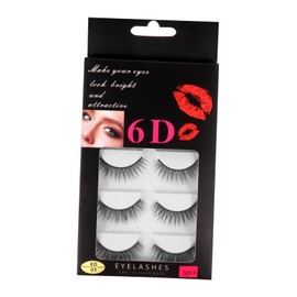 Minkissy 5pairs Thick Handmade False Eyelashes Natural Cross Design for Everyday Wear Lightweight Fibers for Comfortable Application Eye-opening Effect for Makeup