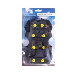 Ice and Snow Grips, Slip On Stretch Durable Cleats Crampons, Mountval Snow Covers, Various Sizes (L / 41-43 EUR / 7-9 UK Men)