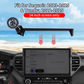 YIXKTUKEKE Car Phone Holder for Toyota Sequoia 2023-2025 & Tundra 2022-2025 Accessories 14-inch Screen，Car Mount，[Strongest Magnets] 360° Rotation [Extended Arm]，Compatible with All Cell Phones