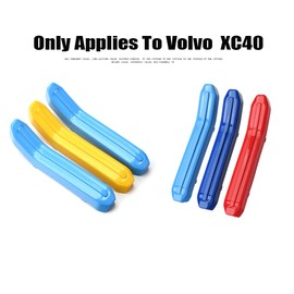 ontto 3pcs Front Kidney Grille Trim Strips Fit for Volvo XC40 2020-2022 Inserts Grill Covers clip Stripes Guard Decoration Accessories B (Blue-Yellow-Blue)