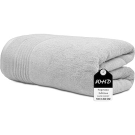 Wholesale Trade Dealz Luxury Super Jumbo Extra Large Bath Sheets (Pack of 1-2|100 x 200 cm 700 GSM) Premium Cotton XL Bath Sheet Towels (Silver, 1)