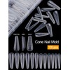 EBANKU 120 Pieces Clear Dual Nail System Mould Acrylic Coffin