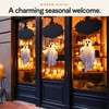 2-Pack Light-Up Hanging Ghost Decorations for Halloween – Warm LED