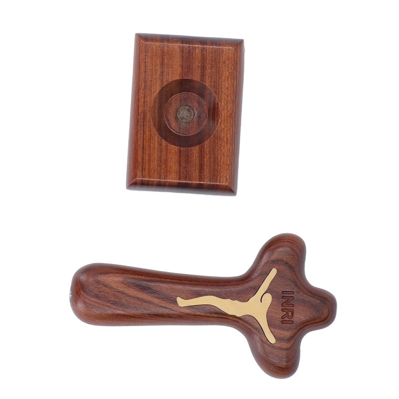 Wood Baptism Crosses Natural Texture Magnetic Standing Exquisite Polishing Carved