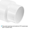 PATIKIL PVC Reducer Pipe Fitting 110mm to 90mm ID, Straight