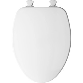 Church Enameled Wood Elongated Toilet Seat With Cover, White