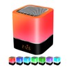 LED Night Light with Alarm Clock Bluetooth Speaker, Touch Sensor