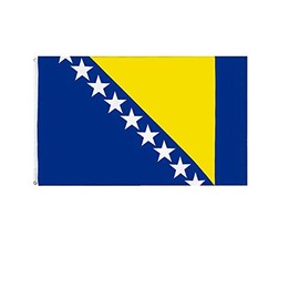 Stormflag Bosnia and Herzegovina 90 x 150 cm BIH Flag 3 x 5 ft Polyester Pongee 90 g with Eyelets Stitched with Double Needle