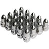 DCVAMOUS 20 PC 1/2"-20 Spike Lug Nuts Chrome Compatible with