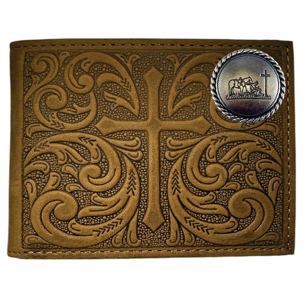 GENUINE TEXAS BRAND Custom Praying Cowboy Church Nocona Soft Leather