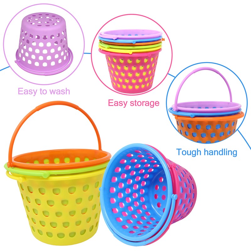 JOYIN 6 Pieces 8" Easter Egg Baskets with Handle and