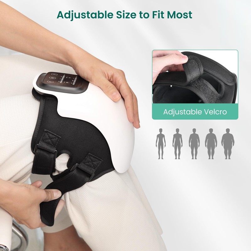 Snailax Cordless Knee Massager with Heat, Red Light & 3