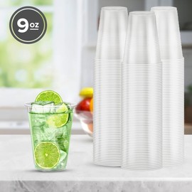 Dining Collection Plastic Cups - 9 oz. (250 ml) – 960 Count - Clear Disposable Bulk Pack