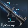 UIABOPZ Shower Curtain Rods, 29-64inch Adjustable Shower Pole - Heavy