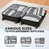 8 Set Compression Packing Cubes for Travel Essentials,Compressible Expandable Packing