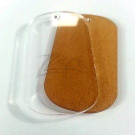 ZLazr.com 10 Acrylic Dogtag 1/16" 1-Hole Pendant Plastic Plexiglas Jewelry Dog Tag Supply