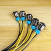 Gebildet 5Pcs 12mm 110V-220VAC LED Metal Indicator Light Waterproof Signal