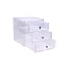 InterDesign Clarity Stacking 3 Drawer, Clear