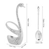 Stainless Steel Spoon Tableware Kit with Zinc Alloy Swan Shape