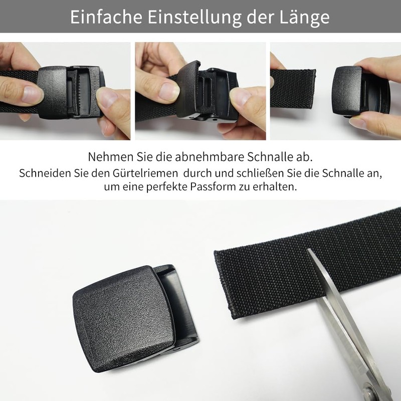 LionVII Mens Elastic Belt 130cm Stretch Belt with Plastic Buckle