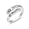 BEILIN Just Breathe Rings for Women 925 Sterling Silver Adjustable