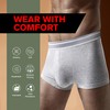 REELINDRY Men’s Incontinence Underwear Washable Leak Proof Boxer Briefs Absorbency