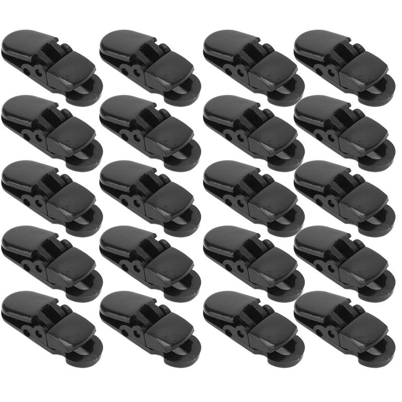 20Pcs Hearing Aid Lanyard Clip Good Fixation Multifunctional Odorless Black