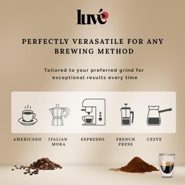 Luve Cardamom Coffee, 200g, Medium Roast, 100% Arabica, Fresh Roasted in the UK.