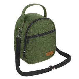 Joymee - Lonchera con aislamiento para mujeres, hombres, reutilizable, para adultos, con bolsillo frontal con cierre, correa de hombro ajustable para trabajo, oficina, picnic, viajes, color verde