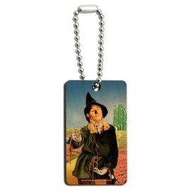 GRAPHICS & MORE Wizard of Oz Scarecrow Character Wood Wooden Rectangle Keychain Key Ring