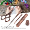 Embroidery Scissors Kit Red Ancient European Retro Style Stainless Steel