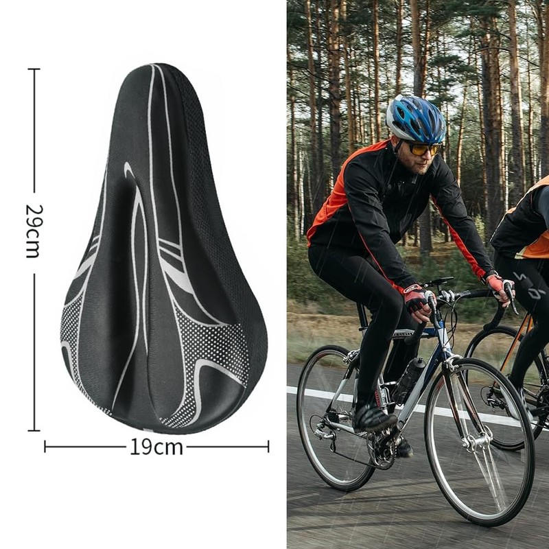 Bicycle Saddle Cover, Gel Saddle Cover Bicycle with Multilayer Padding,