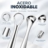 Set de 4 Raspadores de Lengua de Acero Inoxidable con