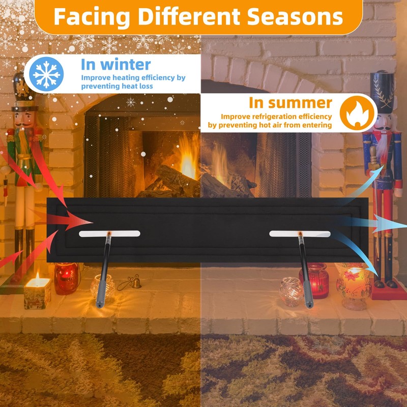 10"x 46" Rectangular Fireplace Flue Plug-Fits 9"x45" and Smaller Chimney