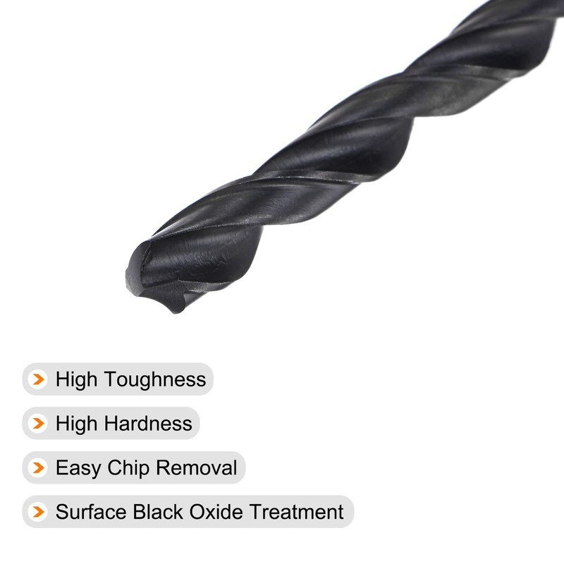 sourcing map 6542 High-Speed Steel Spiral Drill Bit Metal Drill